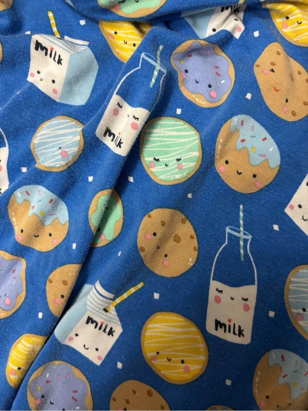 Little Sleepies Blue Cookie & Milk Short Pajama Set